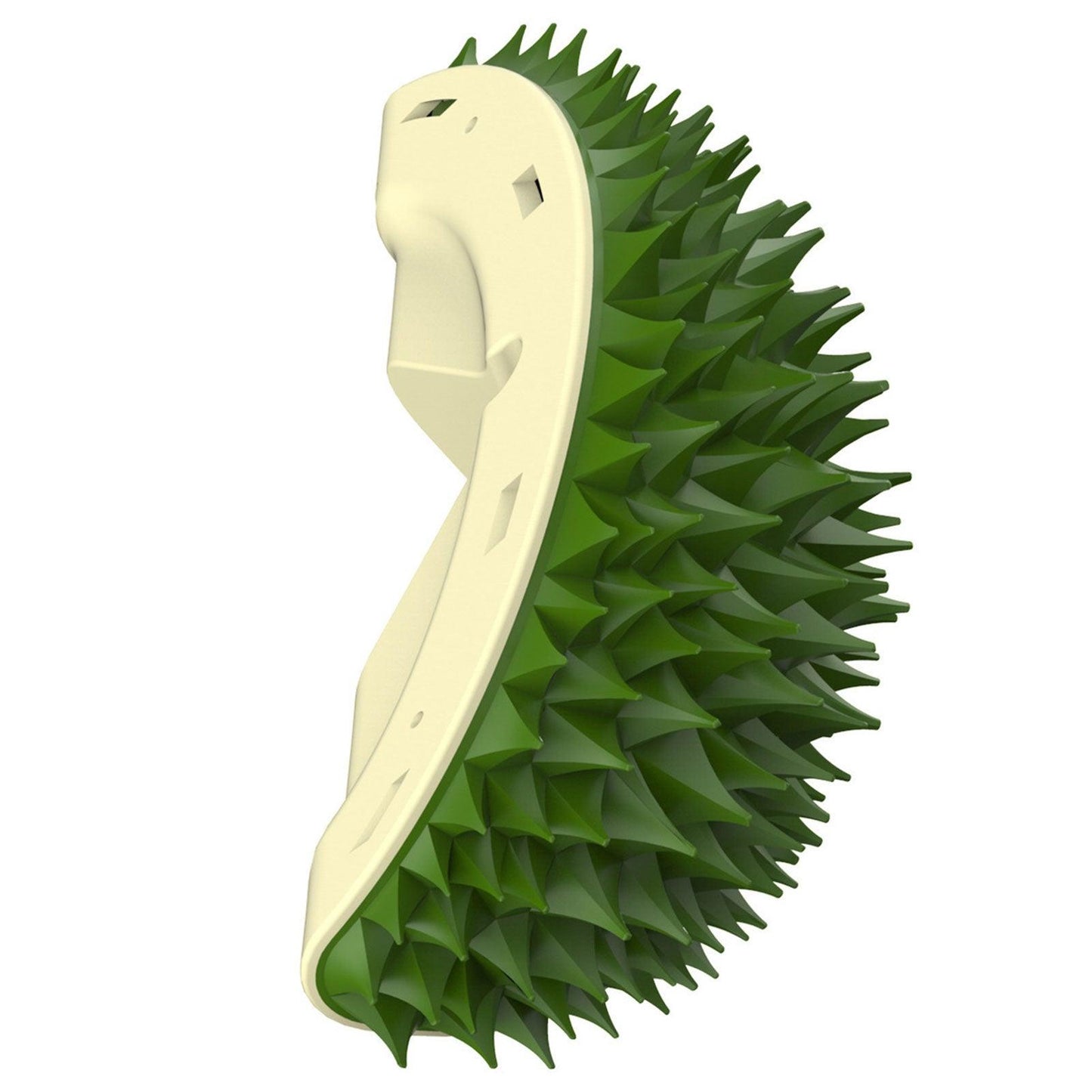 Durian Cat Brush, Dog Cat Self Groomer, Wall Corner Scratcher Massage Combs Durian Shape Molars Eat Slowly Toys Multifunctional Scratch Massager Tool Pets Clean Teeth-5