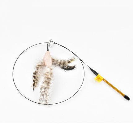 Tantalizing Feathered Fun Cat Stick Toy-3