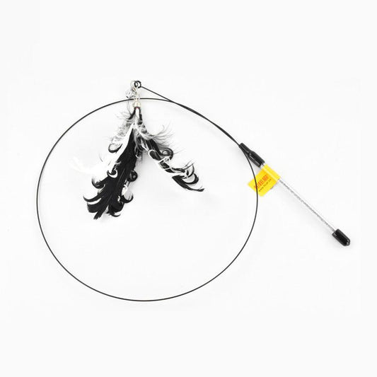 Tantalizing Feathered Fun Cat Stick Toy-0